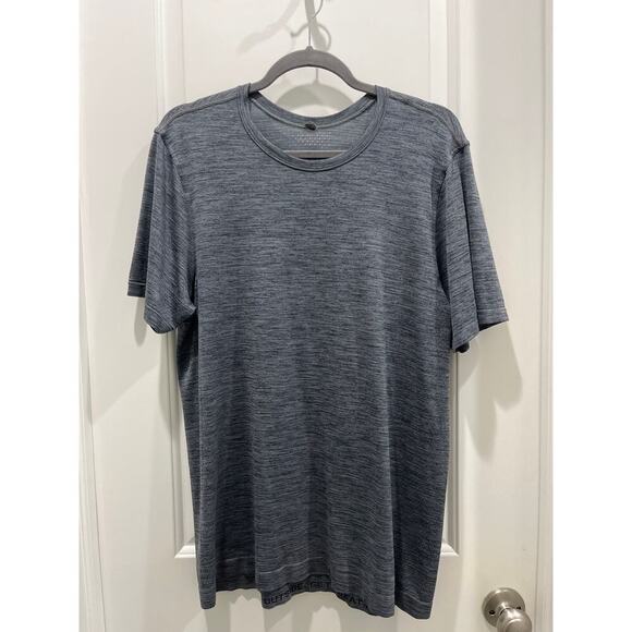 Lululemon Gray Vent Tech Short Sleeve Activewear Top Sz L - Picture 1 of 5